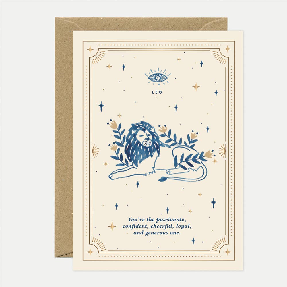 Greeting cards - Gold Leo